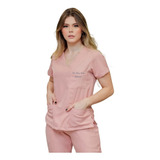 Pijama Cirúrgico Hospitalar Acinturado Plus Size Feminino 50