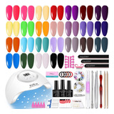 Kit De Uñas Semipermanente Completo + Lámpara