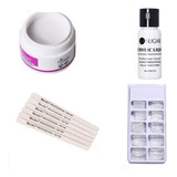 Kit Polvo Acrilico 30 Gr Monomero Moldes Lima Uñas Acrilicas