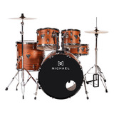 Bateria Michael Dmt322 Bumbo 22 Matte Sapel Completa 