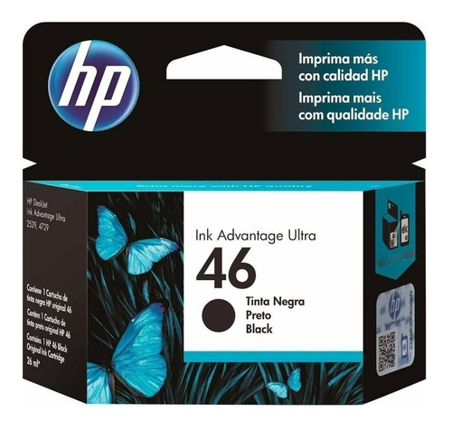 Tinta Original Hp 46 Negro