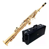 Sax Soprano Eagle Laqueado Sp502 Saxofone Reto Sib