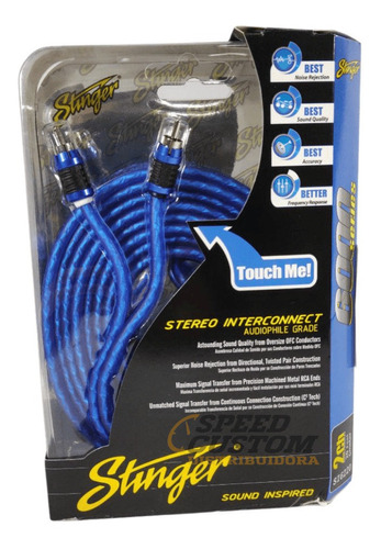 Stinger Cable Rca Serie 6000 2 Canales 6m /20ft Si6220