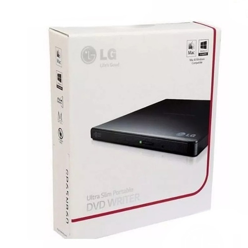 Unidad Optica Externa Usb 2.0 Dvd+/rw  LG Slim Gp65nb60
