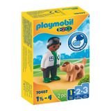 Playmobil Veterinario Con Perro Linea 123 Niños 70407 Nene C