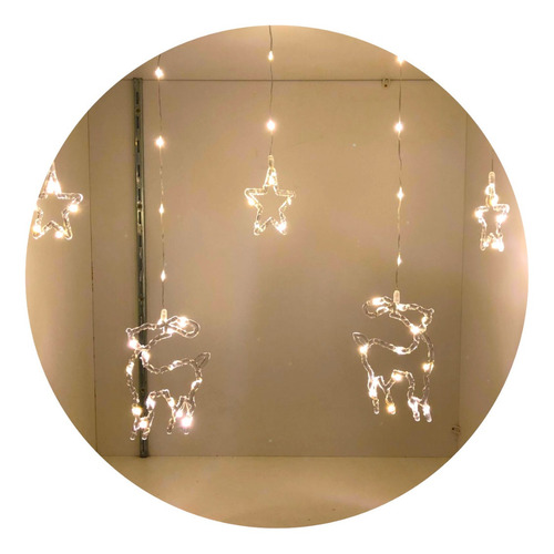 Cascata Enfeite Decoração Natal Luz Led C/fio Fada 2,5m