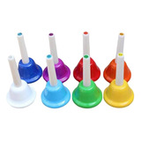 Coloful 8pcs Musical Hand Bell Set, 8 Met Notes