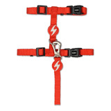 Dashi Solid Red Cat Harness + Leash