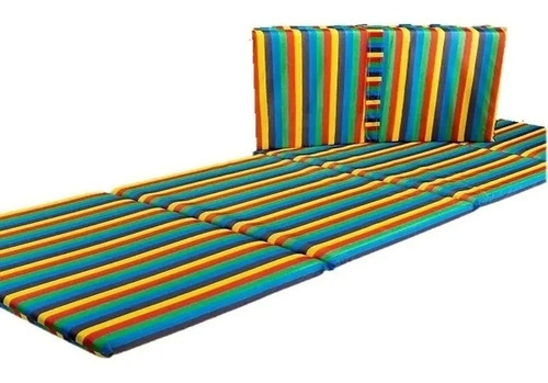 Colchoneta Colchon Plegable Camping 60x180 A Rayas.