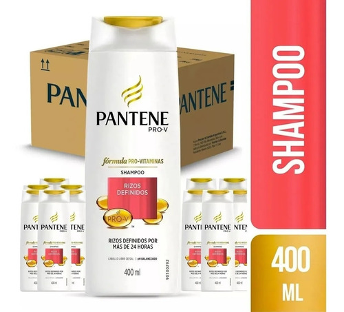 Pack De 12 Shampoo Pantene Pro-v Rizos Definidos 400 Ml