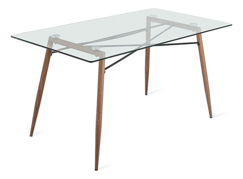 Mesa Comedor Diseño Eames De 150x80cm De Cristal