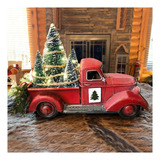 L Camioneta Roja Con Árboles De Navidad