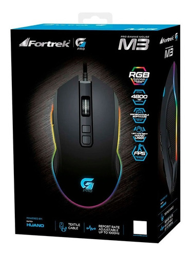 Mouse Gamer Fortrek G Pro M3 Rgb Preto - Ac2469