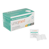 100 Lenços Umedecido Swab Álcool 70% Assépsia 6x3cm Uniqmed