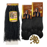 Kit Cabelo Orgânico 300gr Cacheado + 2 Jumbo African Beauty