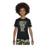 Camiseta Nike Dri-fit Club Seasonal Camo Niños-negro