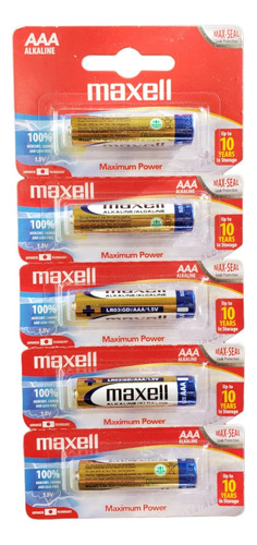 Pila Maxell Alcalina Aaa Display X 5