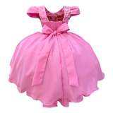 Vestido Infantil De Festa Temático Aurora Princesa Menina 