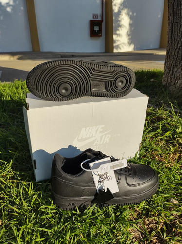 Nike Tenis Usa Original Air Force 1 (cuero Grueso Negro)23.5