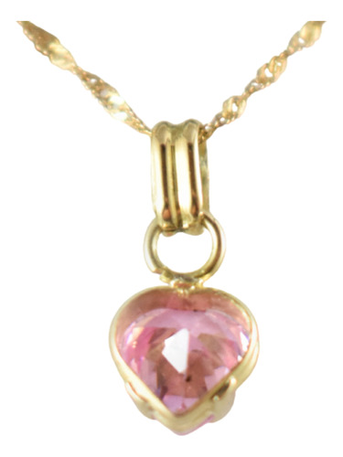 Conjunto Oro 18 K Cristal Swarovski Corazón Garantía Promo