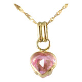 Conjunto Oro 18 K Cristal Swarovski Corazón Garantía Promo