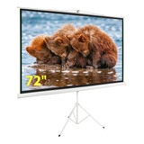 Pantalla De Proyeccion Con Tripie, 72'' Pulgadas, Retractil