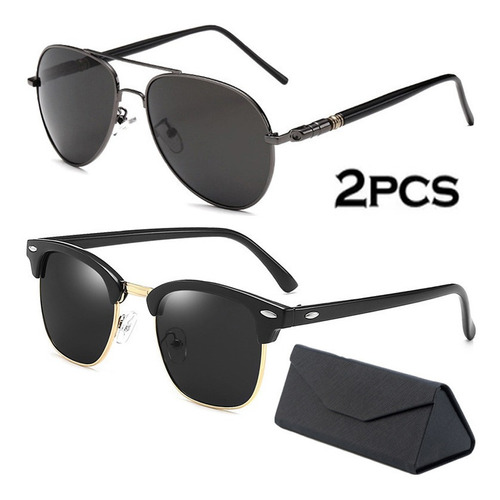 Lentes De Sol De Piloto Polarizadas Para Hombre Y Mujer-2 Un