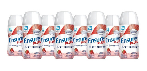 Ensure Plus Frutilla Suplemento Botella 220ml Pack X 8un