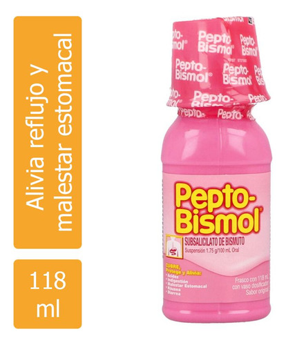 Pepto Bismol Líquido Frasco Con 118 Ml