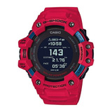 Reloj G-shock Gbd-h1000-4dr Hombre 100% Original Color De La Correa Rojo Color Del Fondo Azul