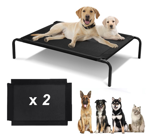 Cama Elevada Para Perro Cuna Mascotas Grande Con 2pzs Malla