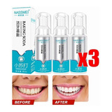 3 Unidades De Mousse De Creme Dental Branqueador Para A Cida