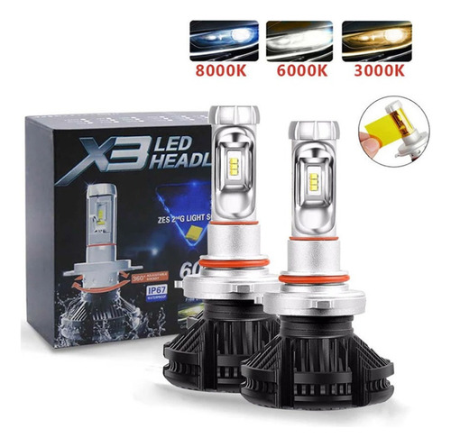 Kit De Faros Led Para Coche Alto Y Bajo Beam 6000k