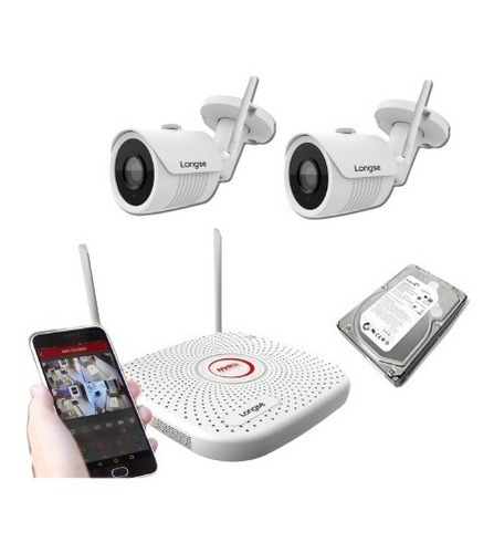 Kit De 2 Camaras De Seguridad Full Hd Wifi Exterior Infrarro