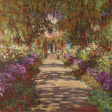 Cuadro Decorativo Camino Del Jardín En Giverny, 1902  / Tela