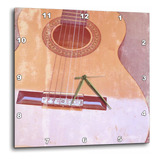 3drose Dpp__2 Reloj De Pared Vintage Con Música De Guitarra 