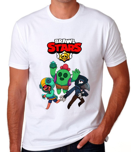 Camiseta Camisa Gamer Brawl Star Estampa 100% Dtf Vermelho