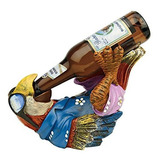 Diseño Toscano Beer Buddy Tropical Tiki Parrot Bottle Holde