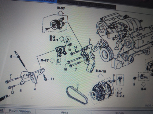 Correa Del Alternador Accord 5ta Generacion Foto 3
