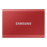 Disco Sólido Externo Samsung T7 Mu-pc500 500gb Vermelho