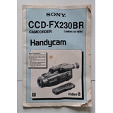 Manual Filmadora Sony Handycam Ccd-fx230