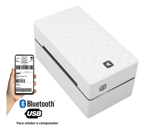 Impressora Térmica Etiqueta Adesiva Até 100mm Usb Bluetooth