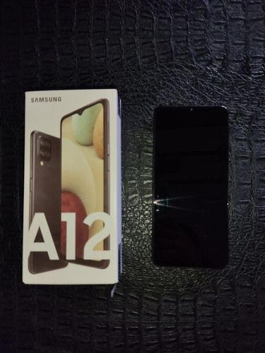 Celular Samsung Galaxy A12 Color Negro (detalle En Pantalla)