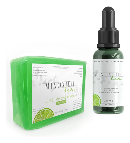 Tratamiento Concentrado Y Jabón De Bergamota Con Minoxidil5%