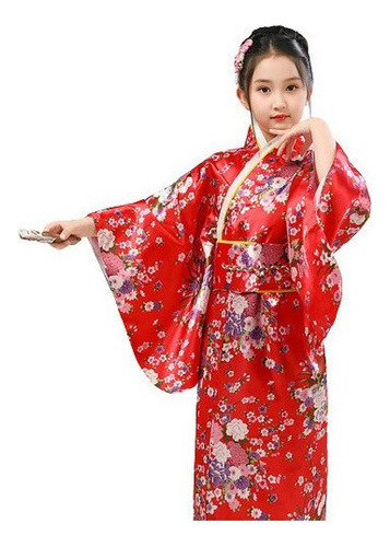 Disfraz De Kimono Tradicional Japonés For Niña .