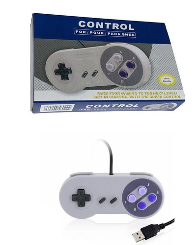 Controle Usb Super Nintendo Snes Joystick Windows Mac Linux