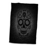 3drose Sven Herkenrath  Negro Moda Calavera De Horror  Toall