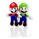 Peluche Mario Bros + Luiggi 25cm Precio X Los 2!! Divinos!!