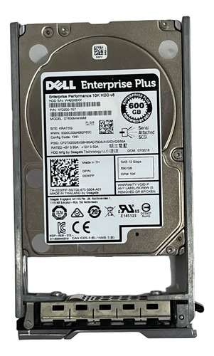 Hd Dell 600gb 10k 12gb Sas 2,5 033kfp 33kfp @