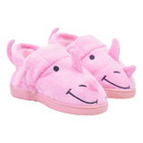 Pantufla Niña Dinosaurio Rosado Corona